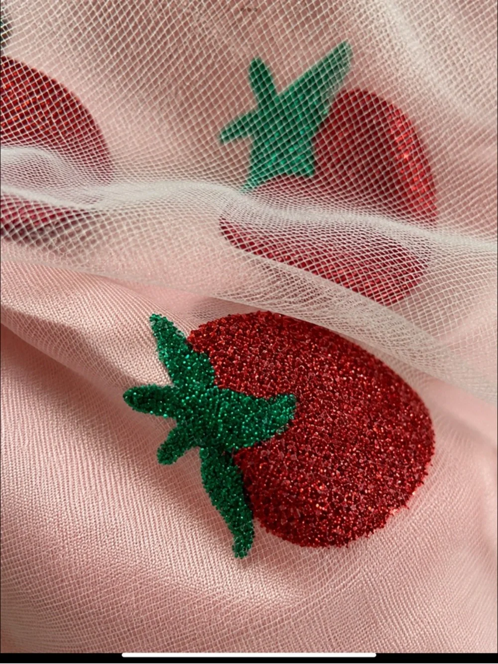 Strawberry Sparkle Tulle Party Dress XXL Pink Retro Stage NWT - Picture 5 of 13